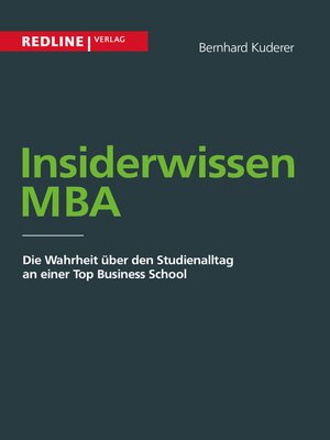 cover image of Insiderwissen MBA